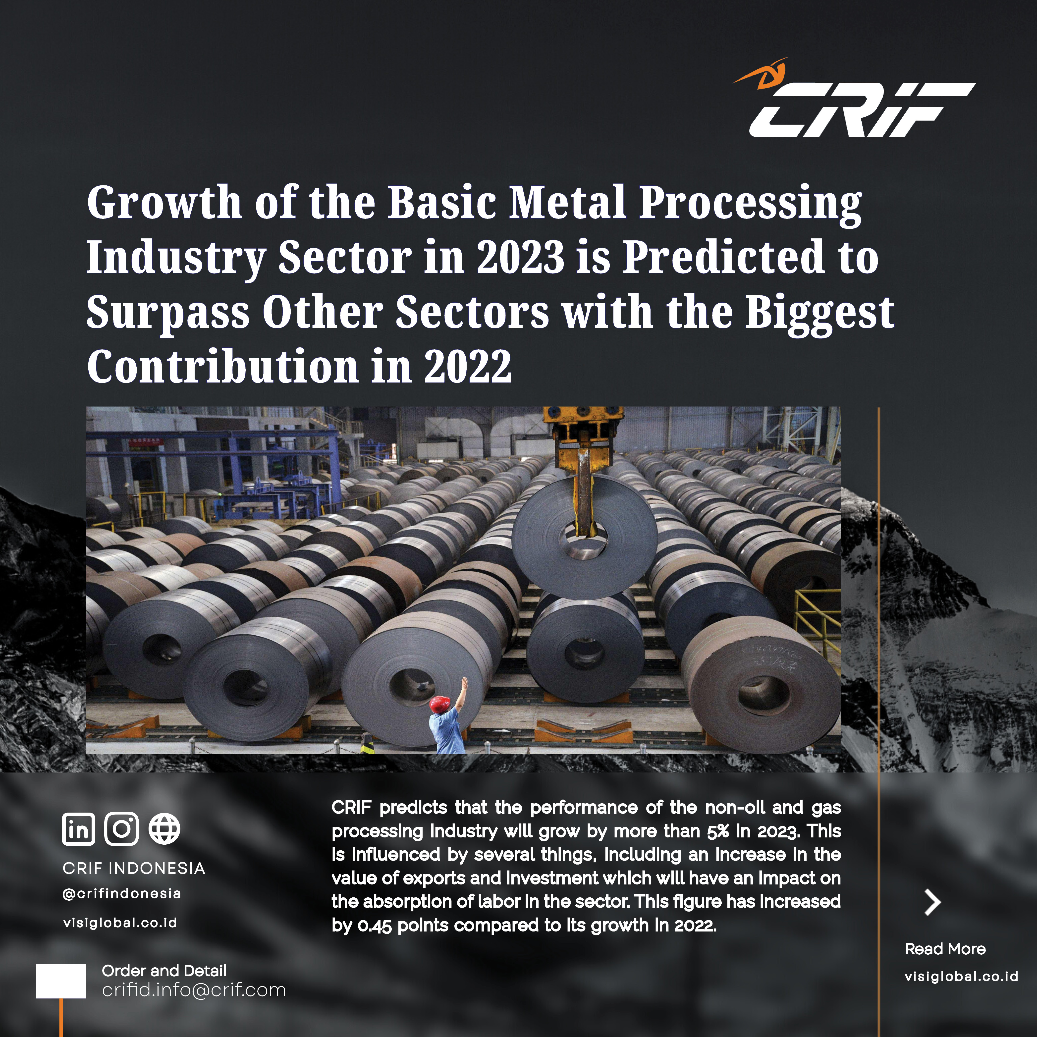 Growth of the Basic Metal Processing Industry Sector in 2023 is Predicted to Surpass Other Sectors with the Biggest Contribution in 2022